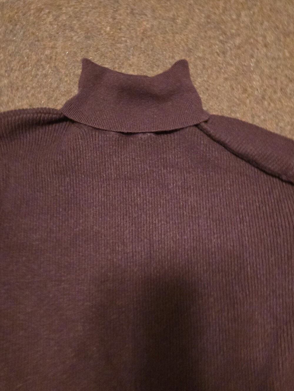 Turtleneck Sweater With Pelum Waist Berry Purple Size XL - Picture 4 of 9